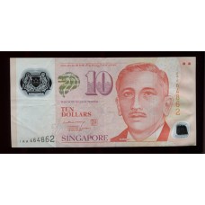 SINGAPUR BILLETE PLASTICO DE 10 DOLARES MUY LINDO